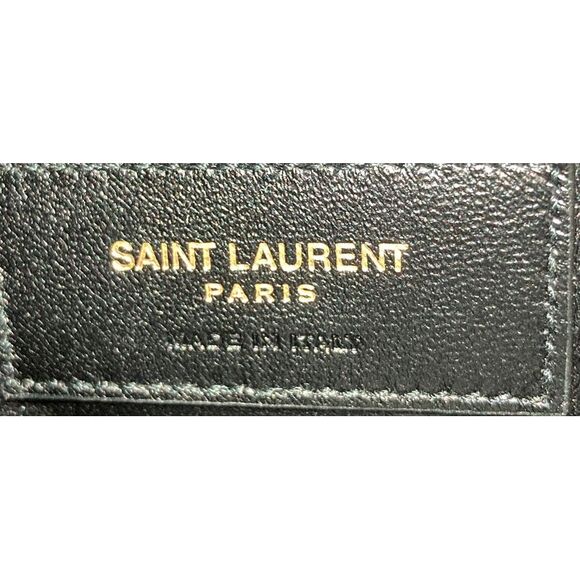 Saint Laurent Gaby Zipped Pouch Crossbody Quilted Patent Black - Picture 6 of 6